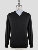 Kiton Gray Cashmere Silk Sweater V-Neck