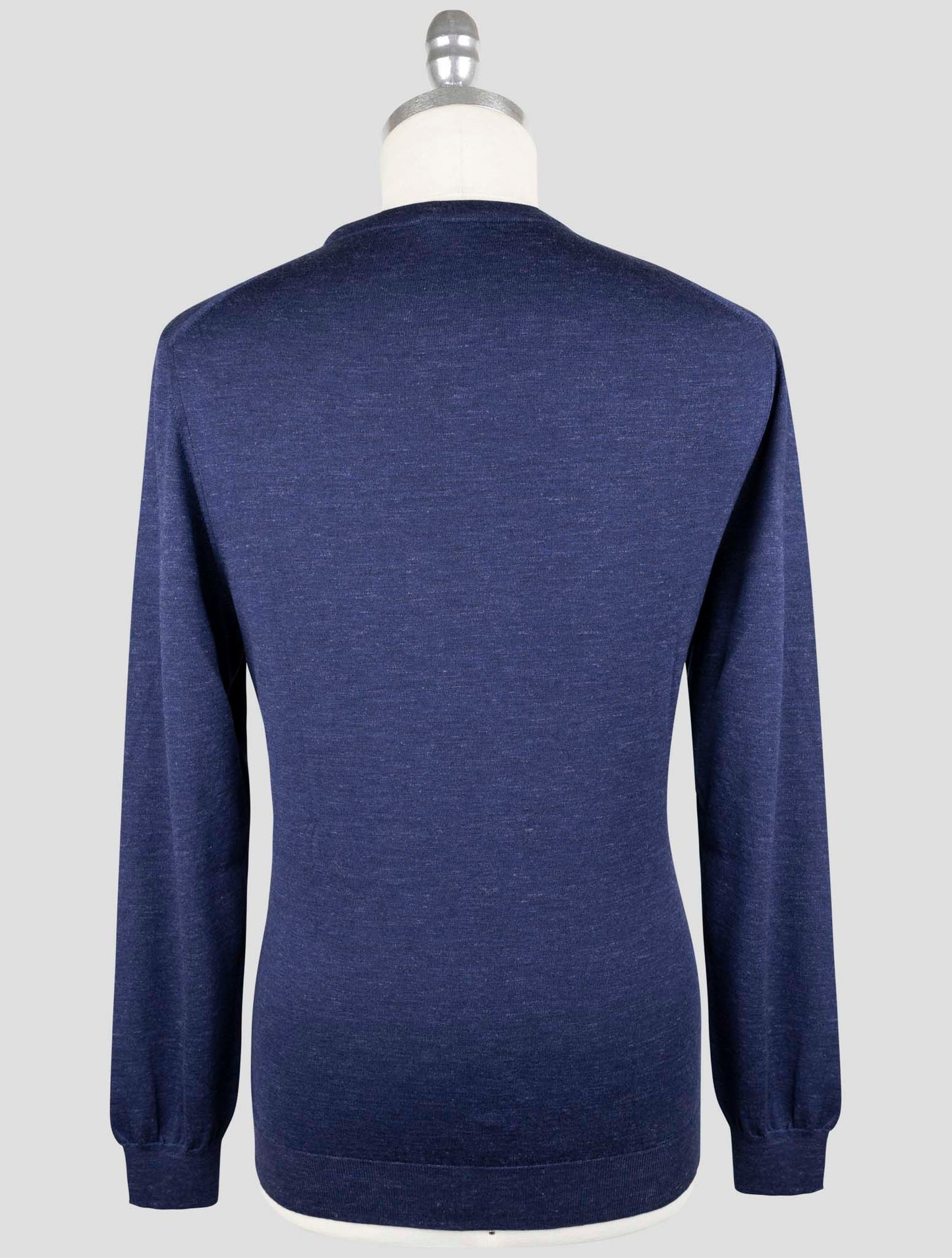 Kiton Blue Cotton Sweater Crewneck