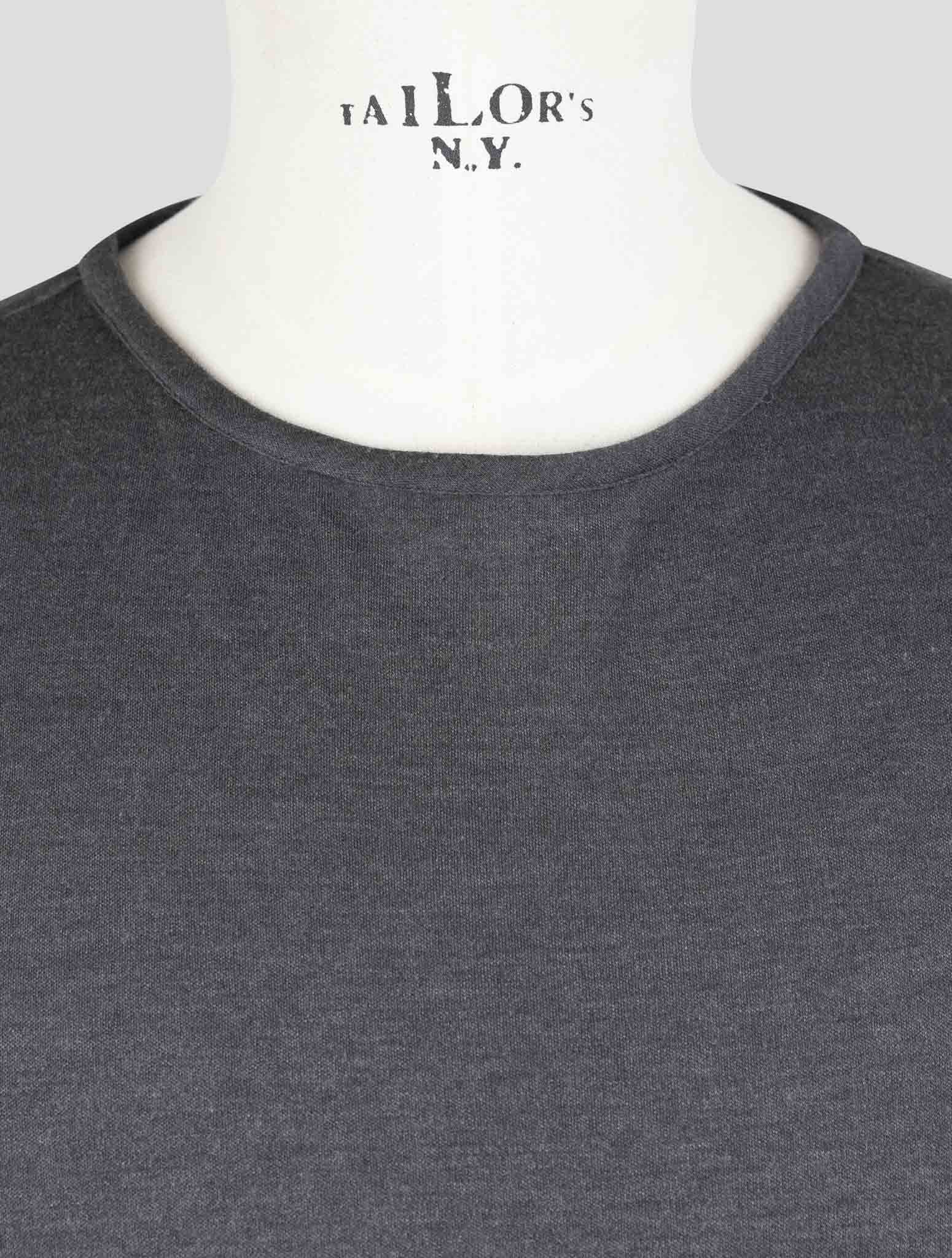 Kiton Gray Cashmere Silk Sweater Crewneck