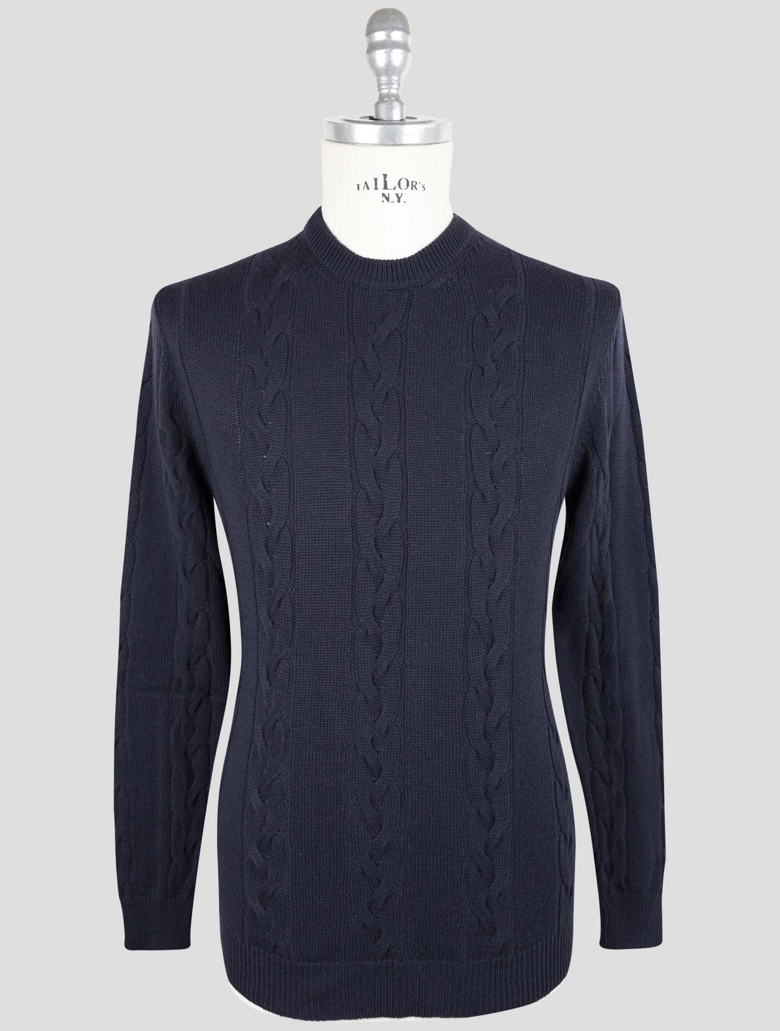 Kiton Blue Vicuna Sweater Crewneck
