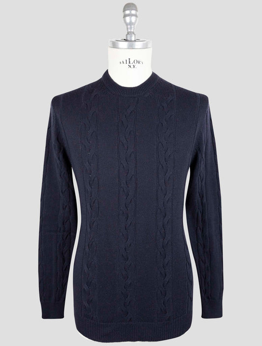 Kiton Blue Vicuna Sweater Crewneck
