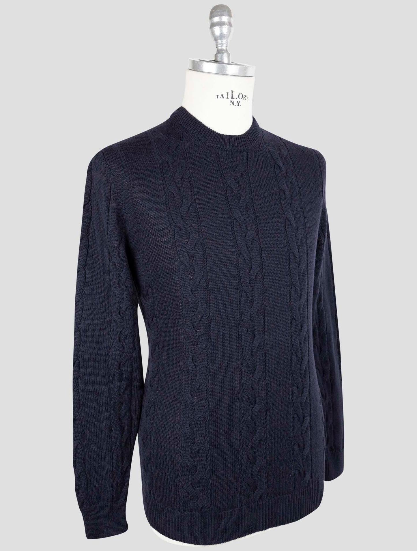 Kiton Blue Vicuna Sweater Crewneck