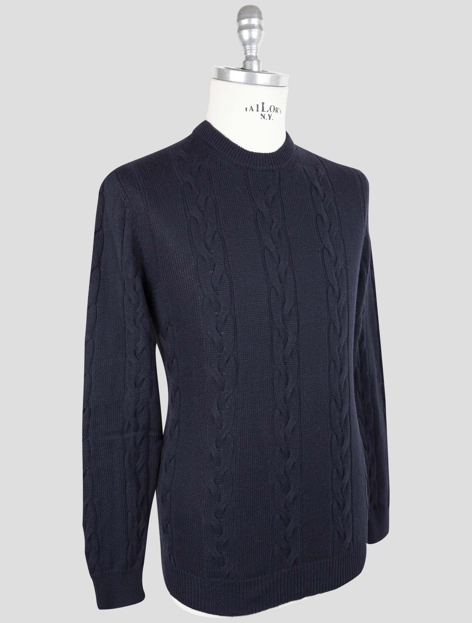 Kiton Blue Vicuna Sweater Crewneck