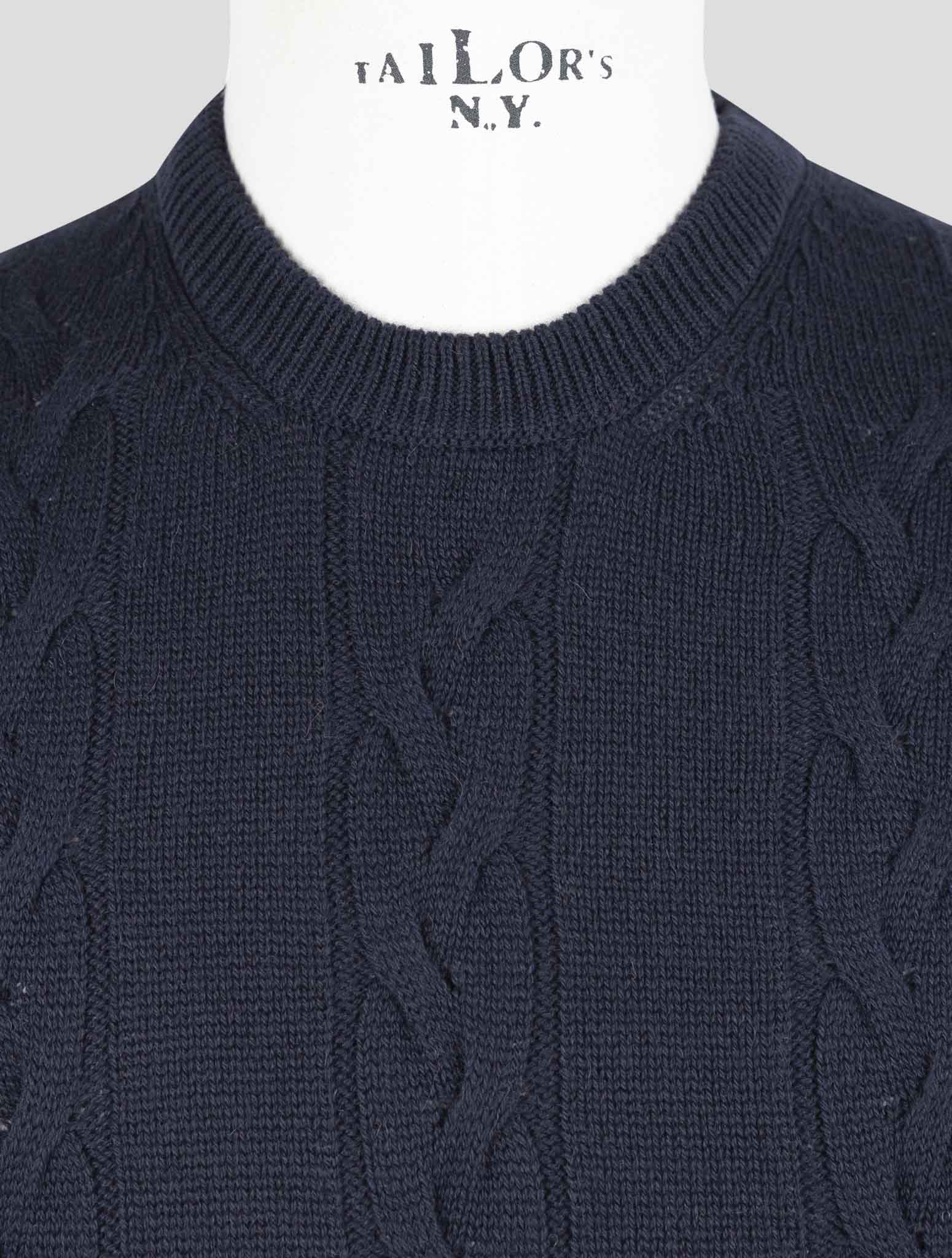 Kiton Blue Vicuna Sweater Crewneck