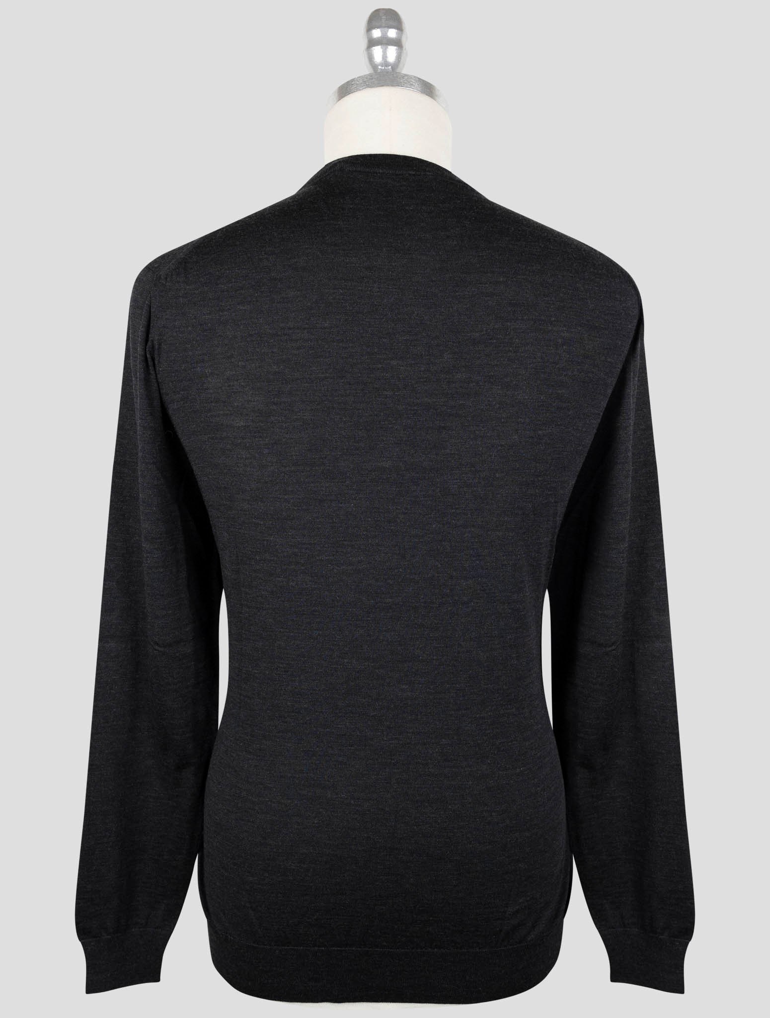 Kiton Dark Gray Wool 14 Micron Sweater Crewneck