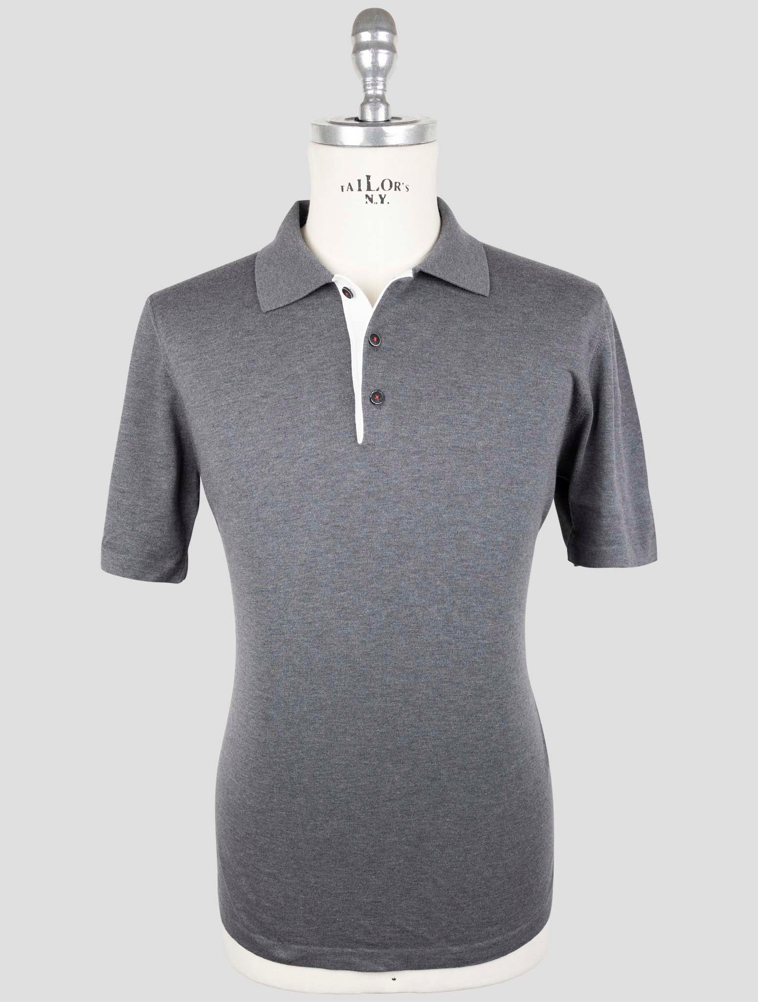 Kiton Gray Cotton Polo
