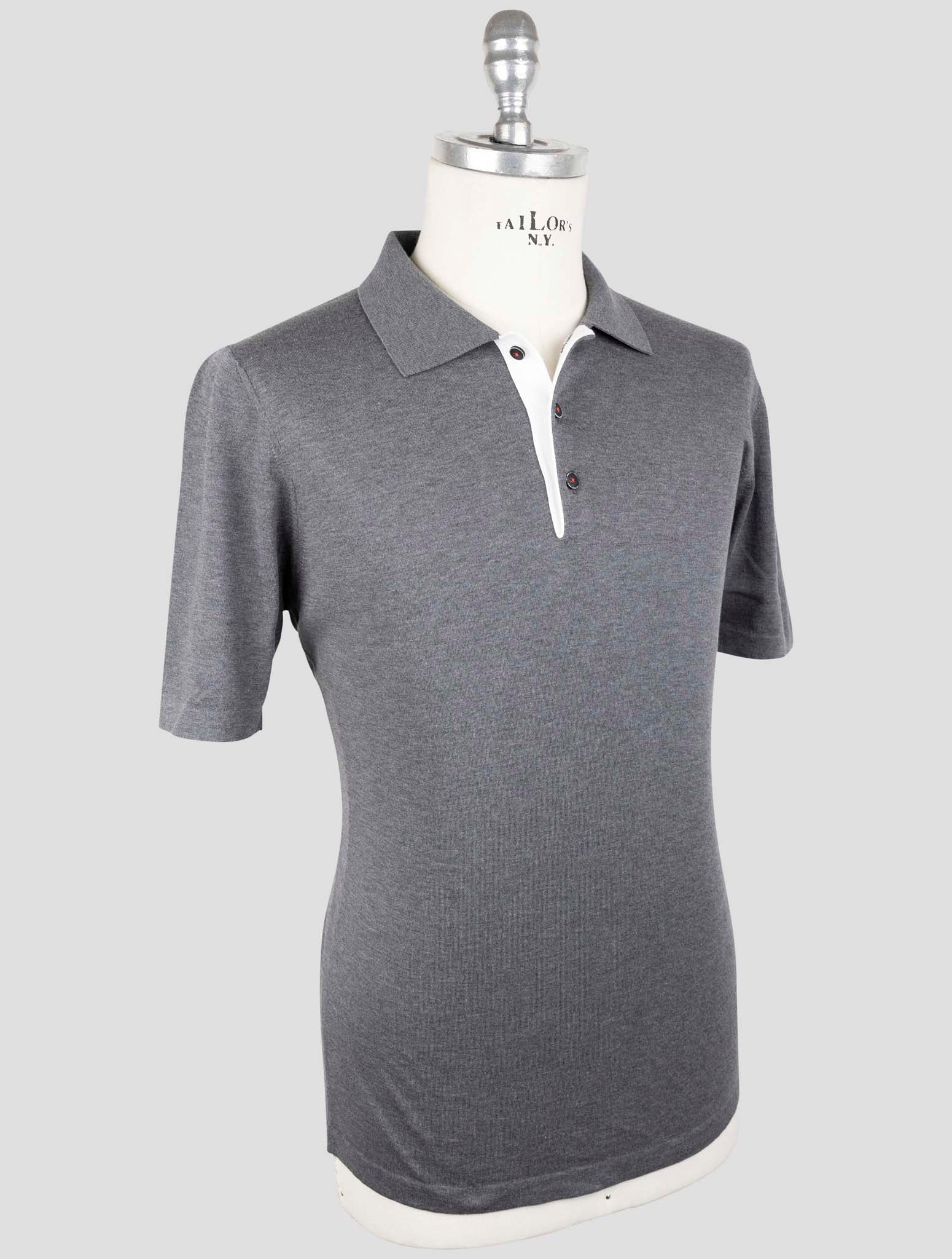 Kiton Gray Cotton Polo