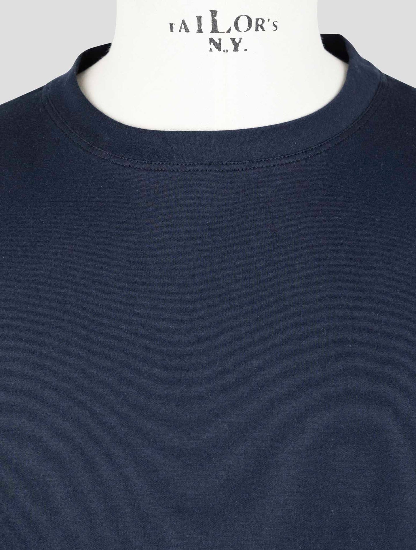 Kiton Blue Cotton Sweater Crewneck