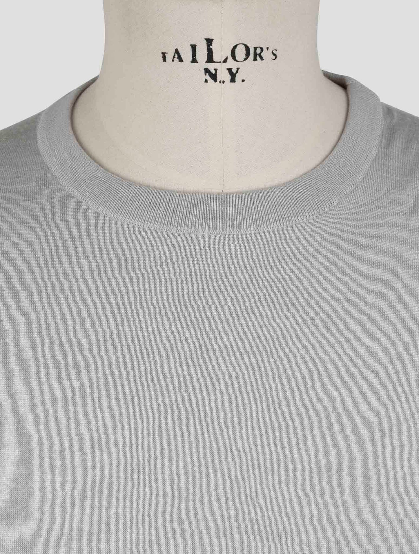 Kiton Gray Silk Cashmere Linen Sweater Crewneck
