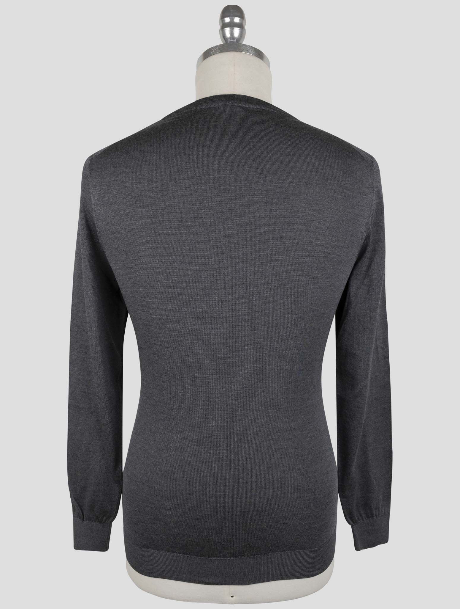 Kiton Dark Gray Cashmere Sweater Crewneck