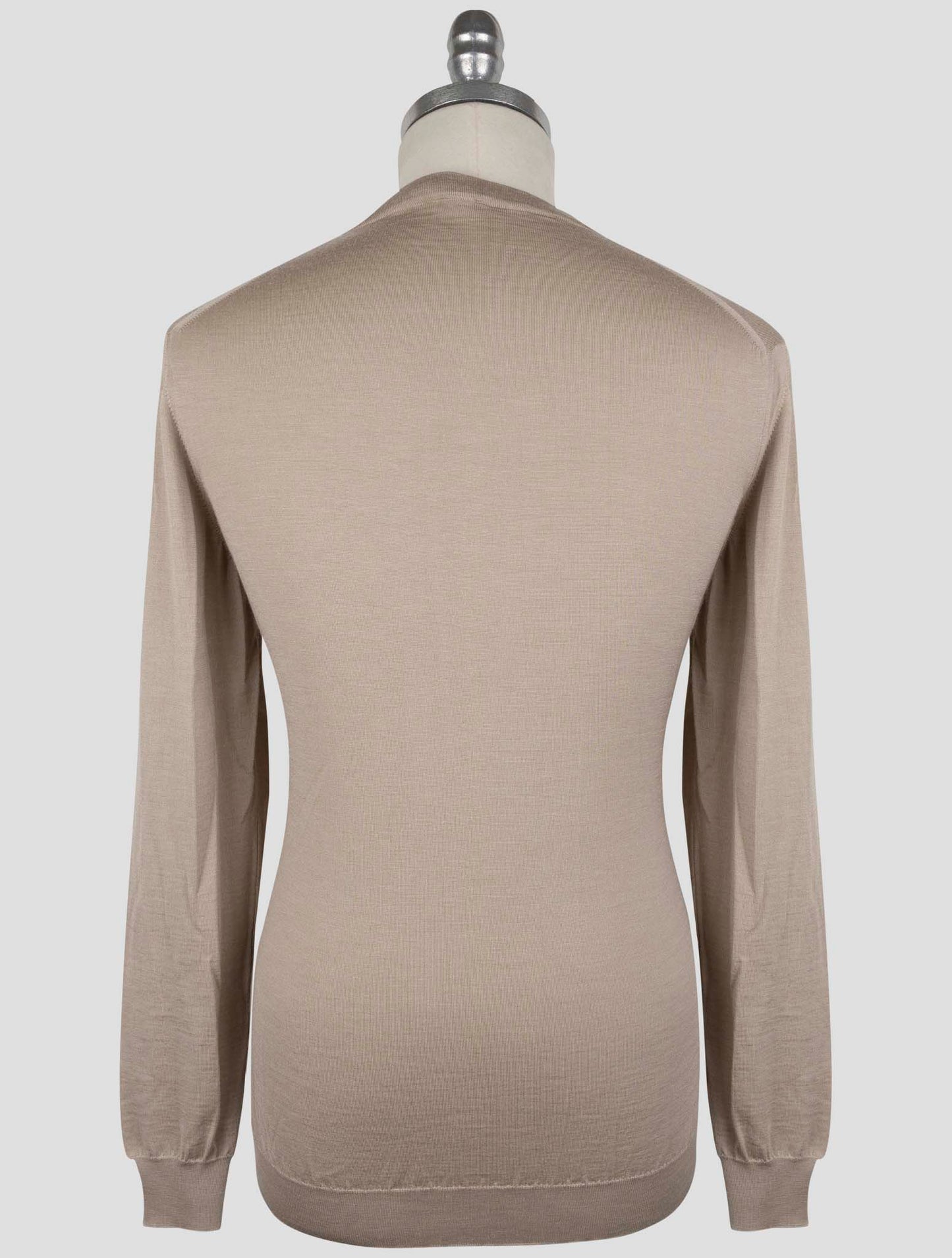 Kiton Brown Cashmere Silk Sweater Crewneck
