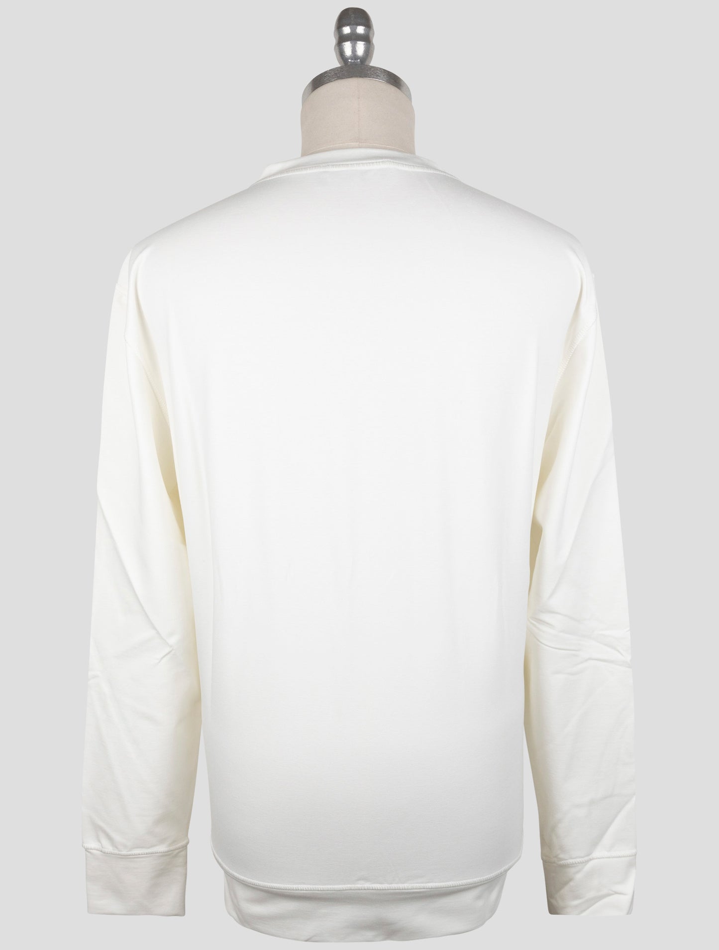 Kiton White Cotton Ea Sweater Crewneck