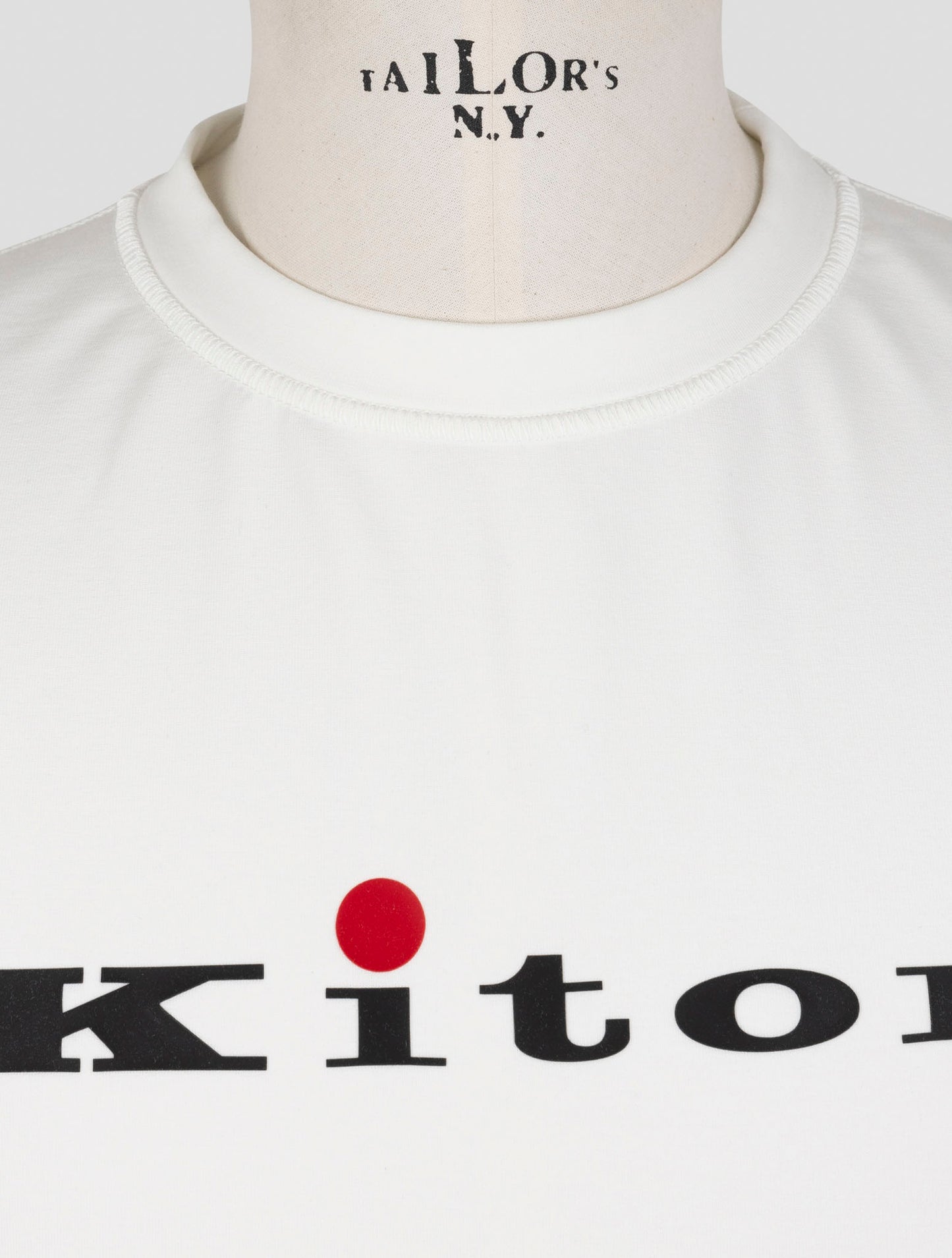 Kiton White Cotton Ea Sweater Crewneck