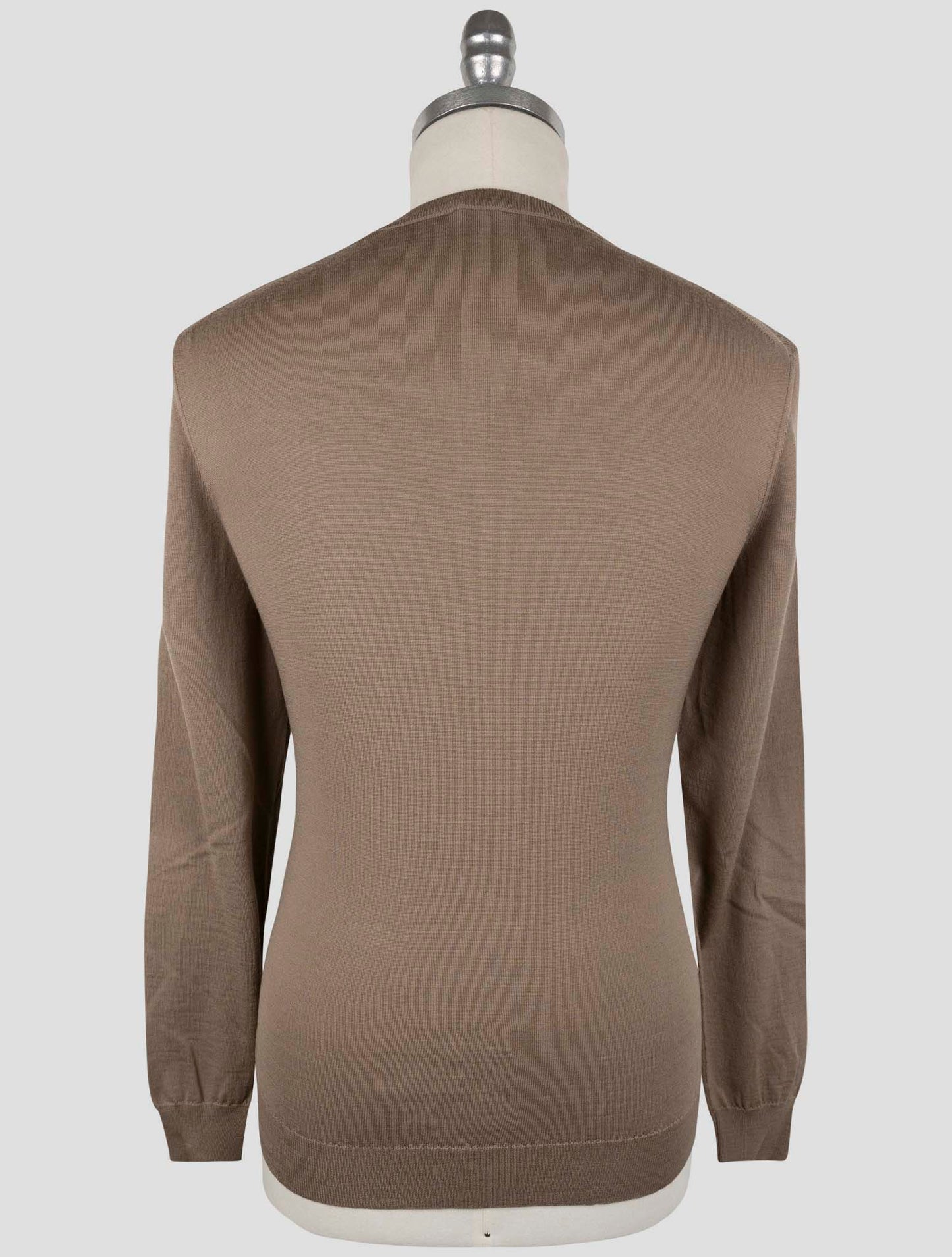 Kiton Brown Wool Sweater Crewneck