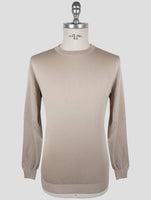 Kiton Brown Silk Sweater Crewneck