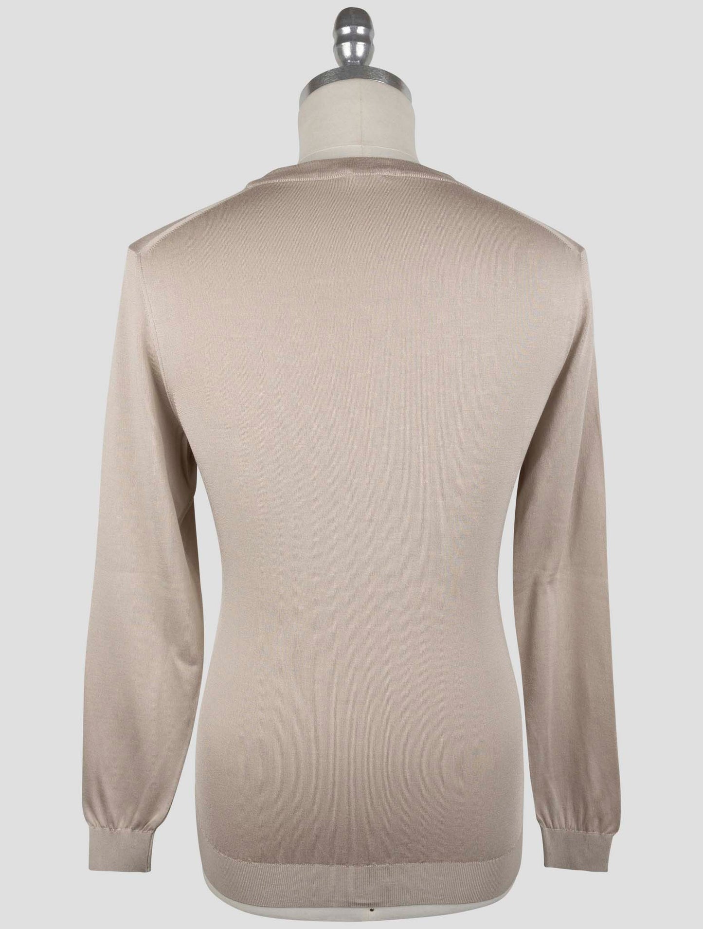 Kiton Brown Silk Sweater Crewneck