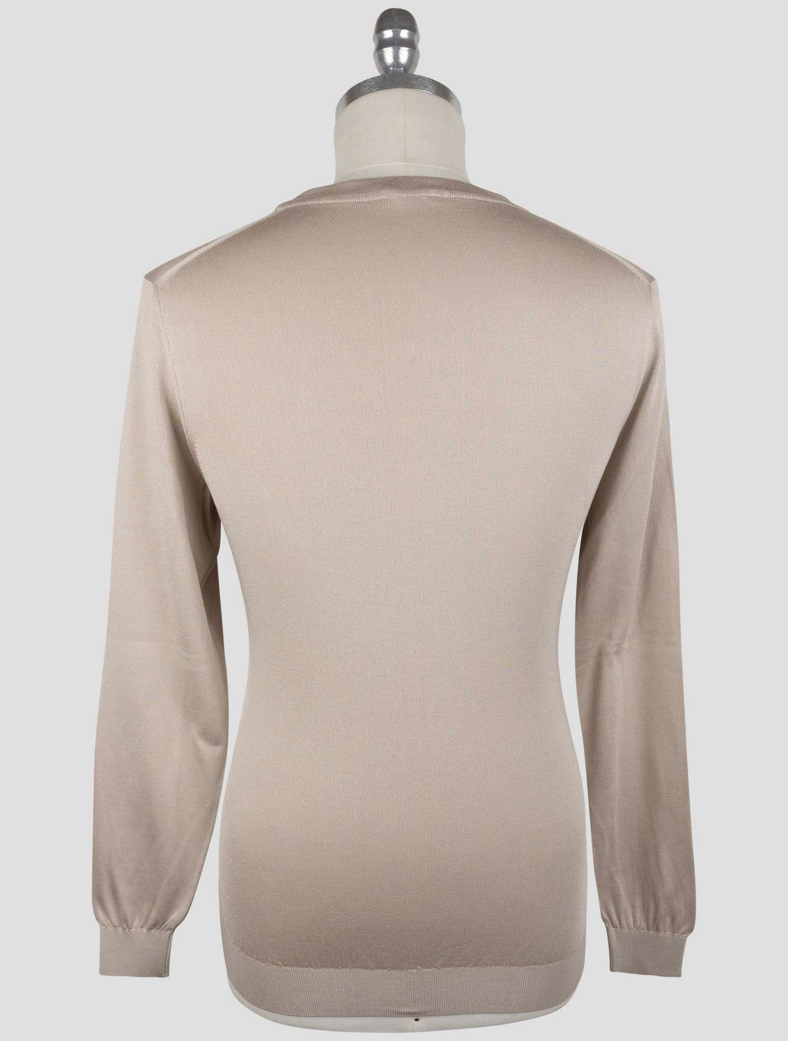 Kiton Brown Silk Sweater Crewneck