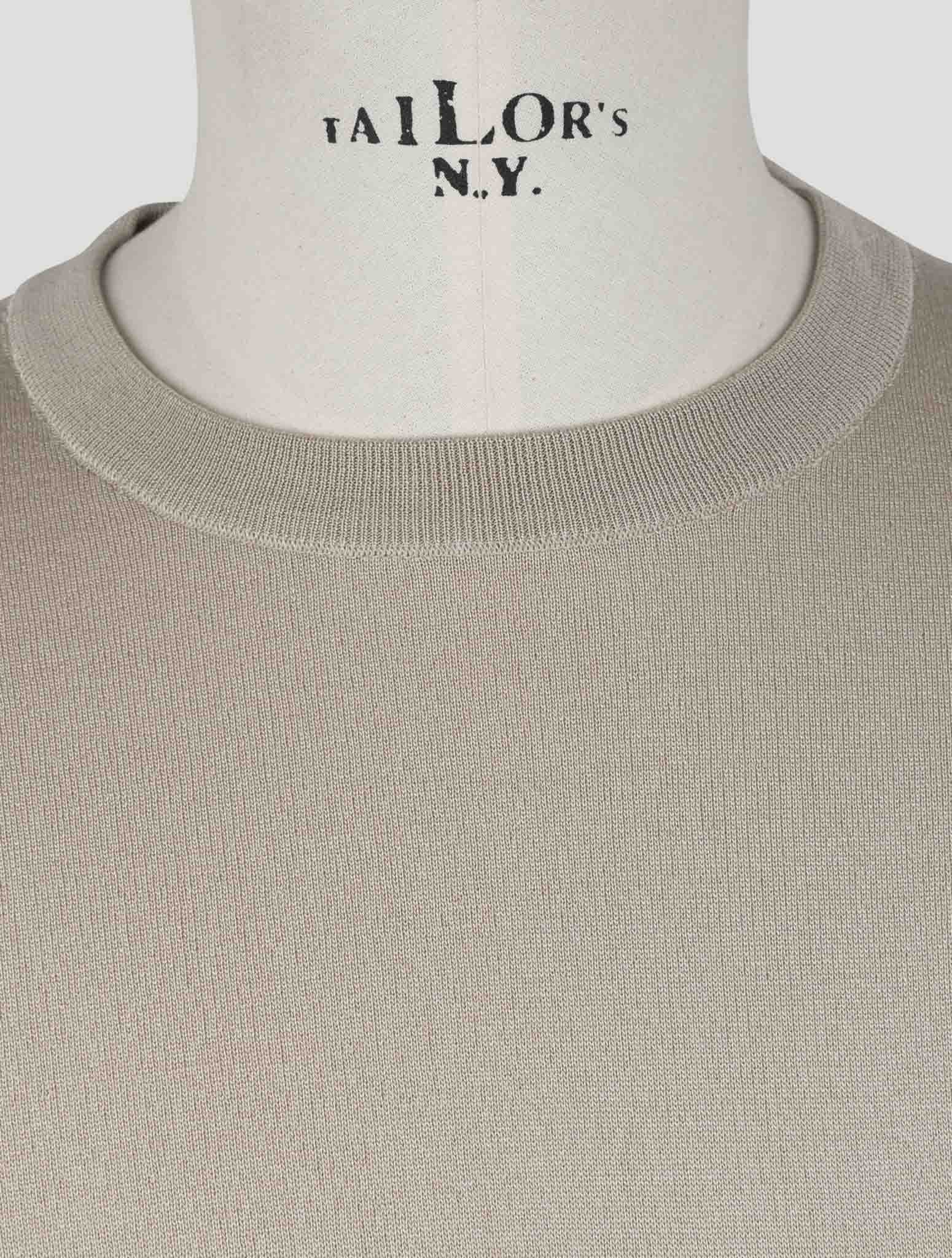 Kiton Brown Silk Sweater Crewneck