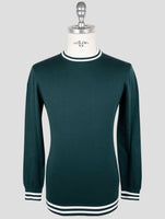 Kiton Green Cotton Sweater Crewneck