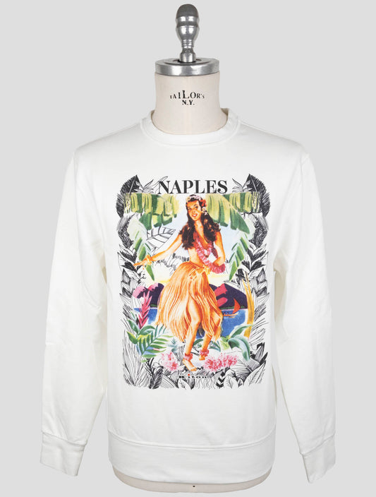 Kiton White Cotton Ea Sweater Crewneck
