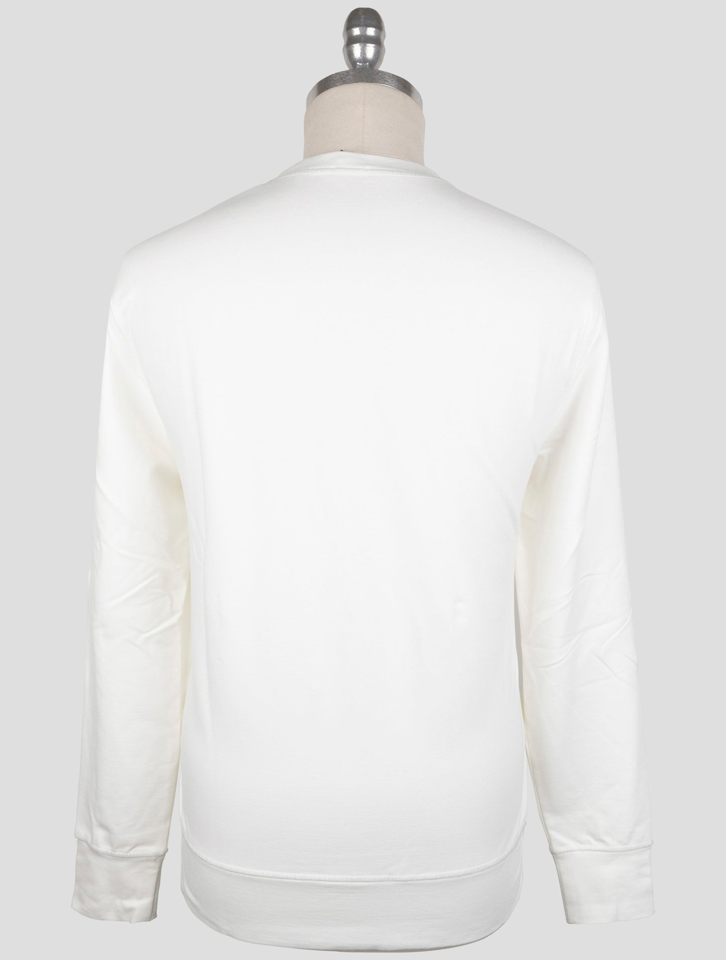 Kiton White Cotton Ea Sweater Crewneck