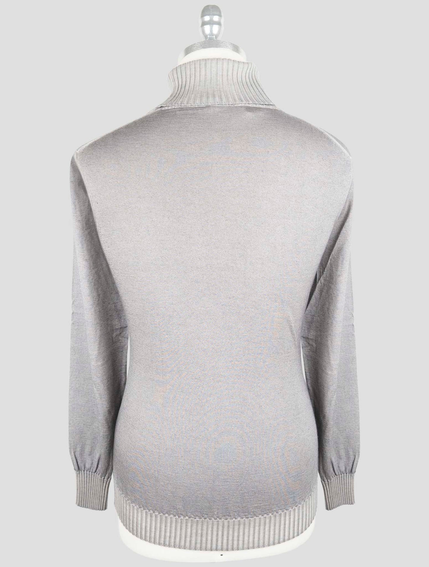 Kiton Gray Cashmere Silk  Sweater Turtleneck