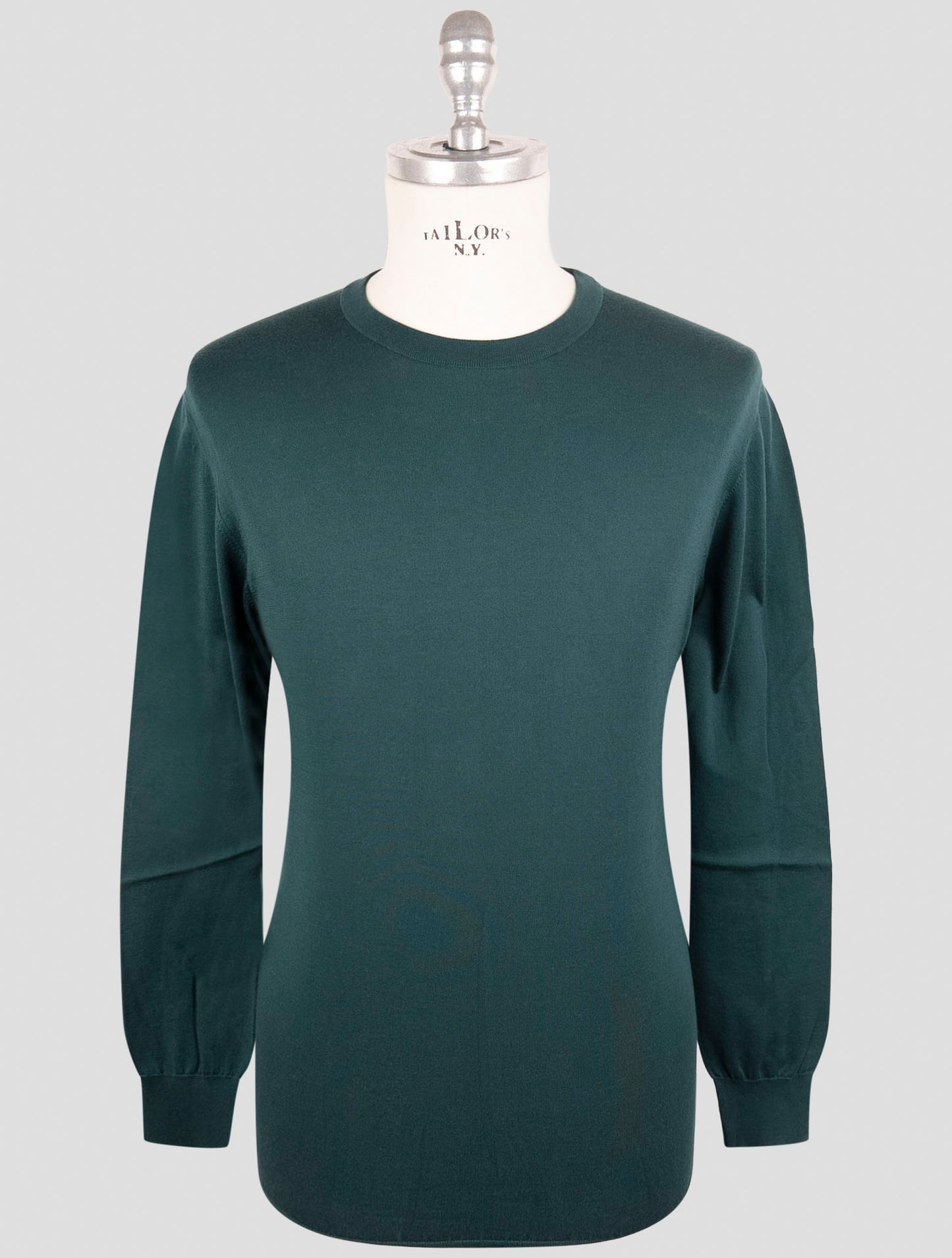 Kiton Green Cotton Icon Sweater Crewneck