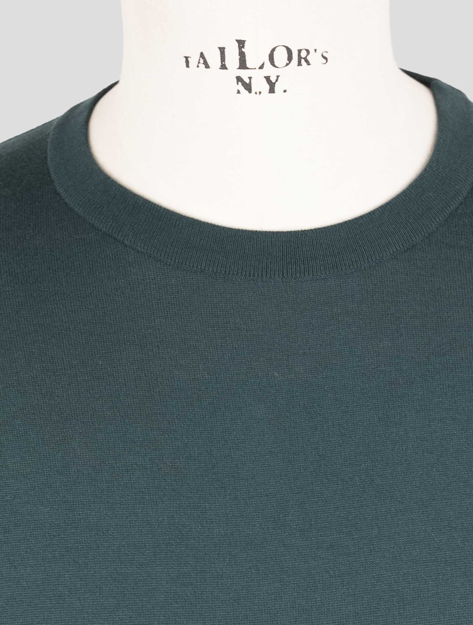 Kiton Green Cotton Icon Sweater Crewneck
