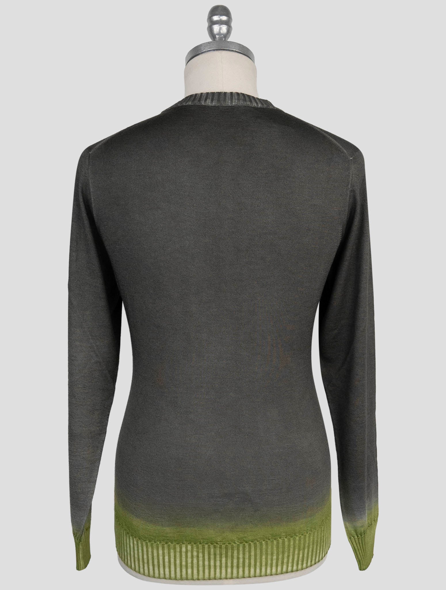 Kiton Brown Cashmere Silk Sweater Crewneck