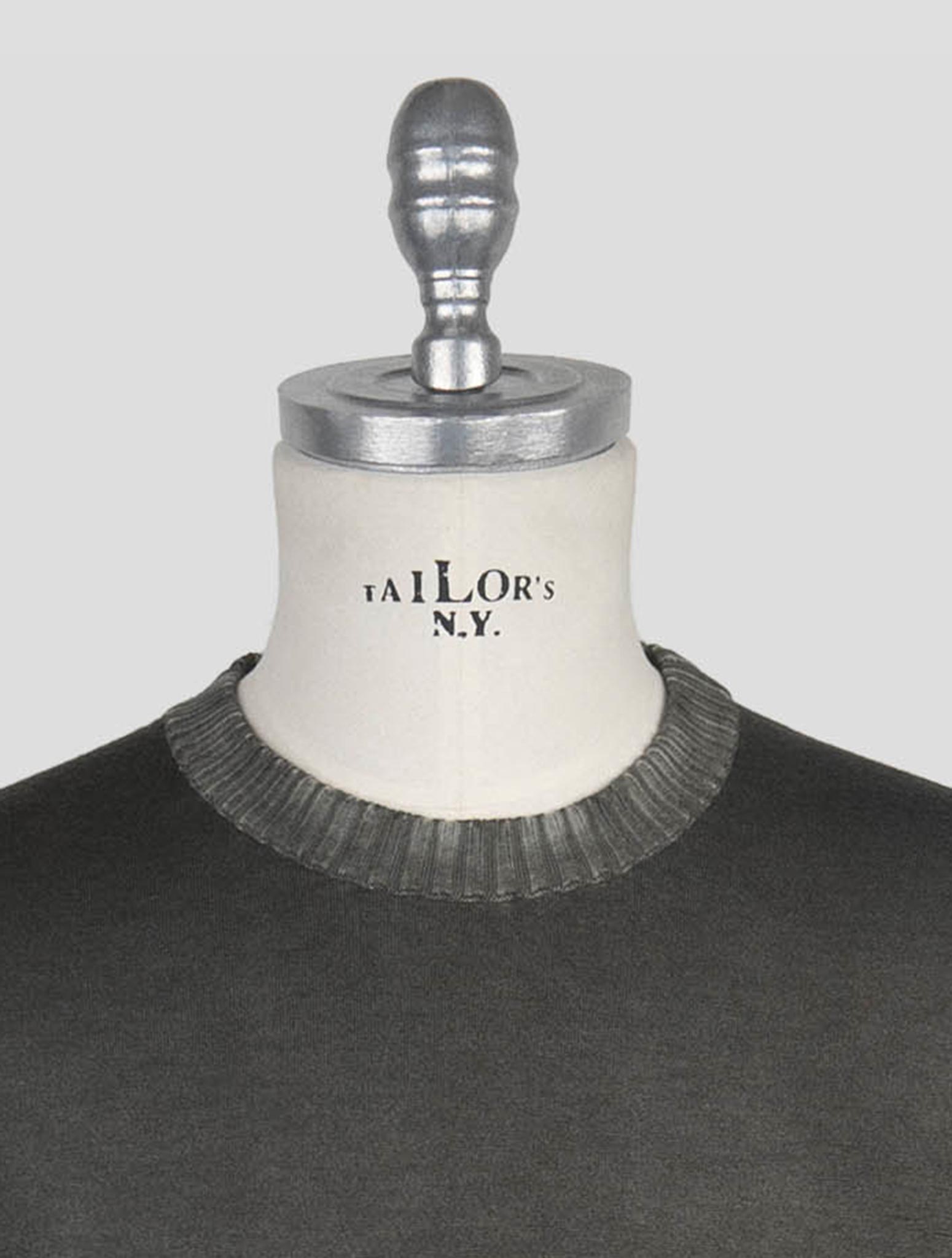 Kiton Brown Cashmere Silk Sweater Crewneck