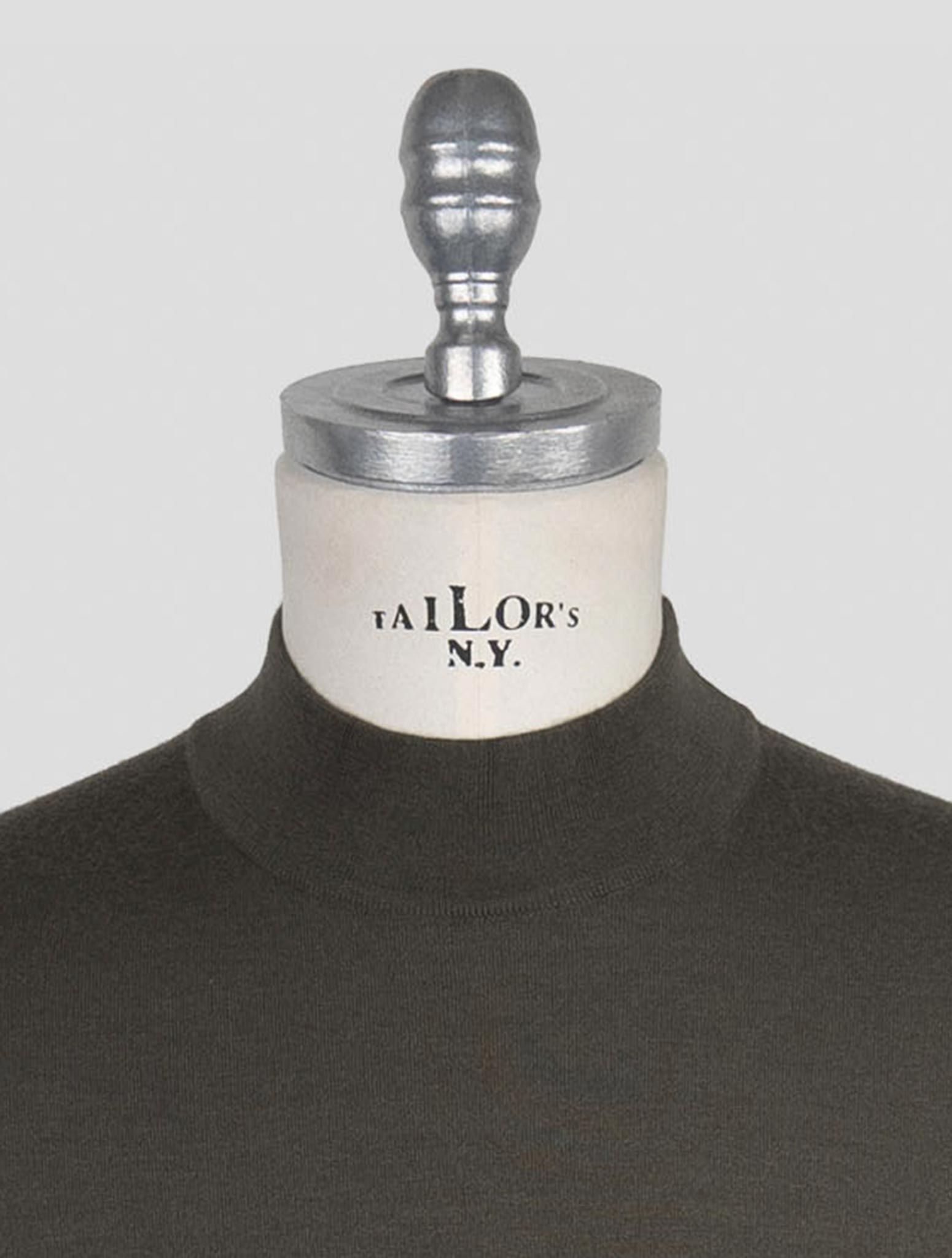 Kiton Brown Cashmere Silk Sweater Half Neck