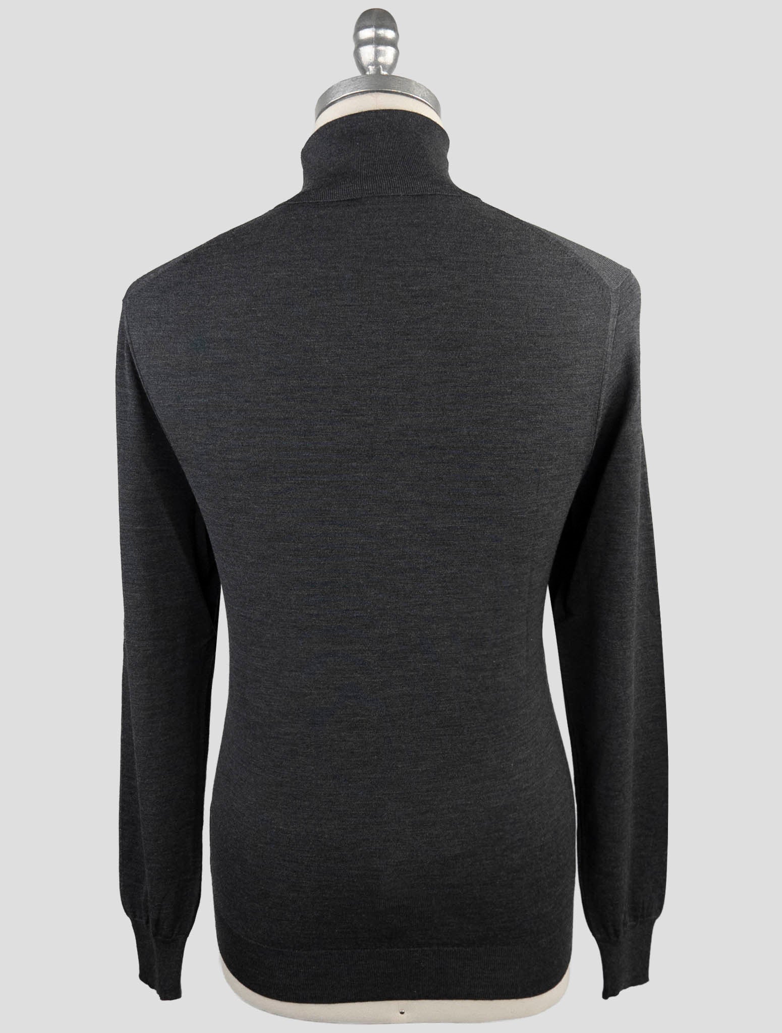 Kiton Gray Wool Sweater Turtleneck