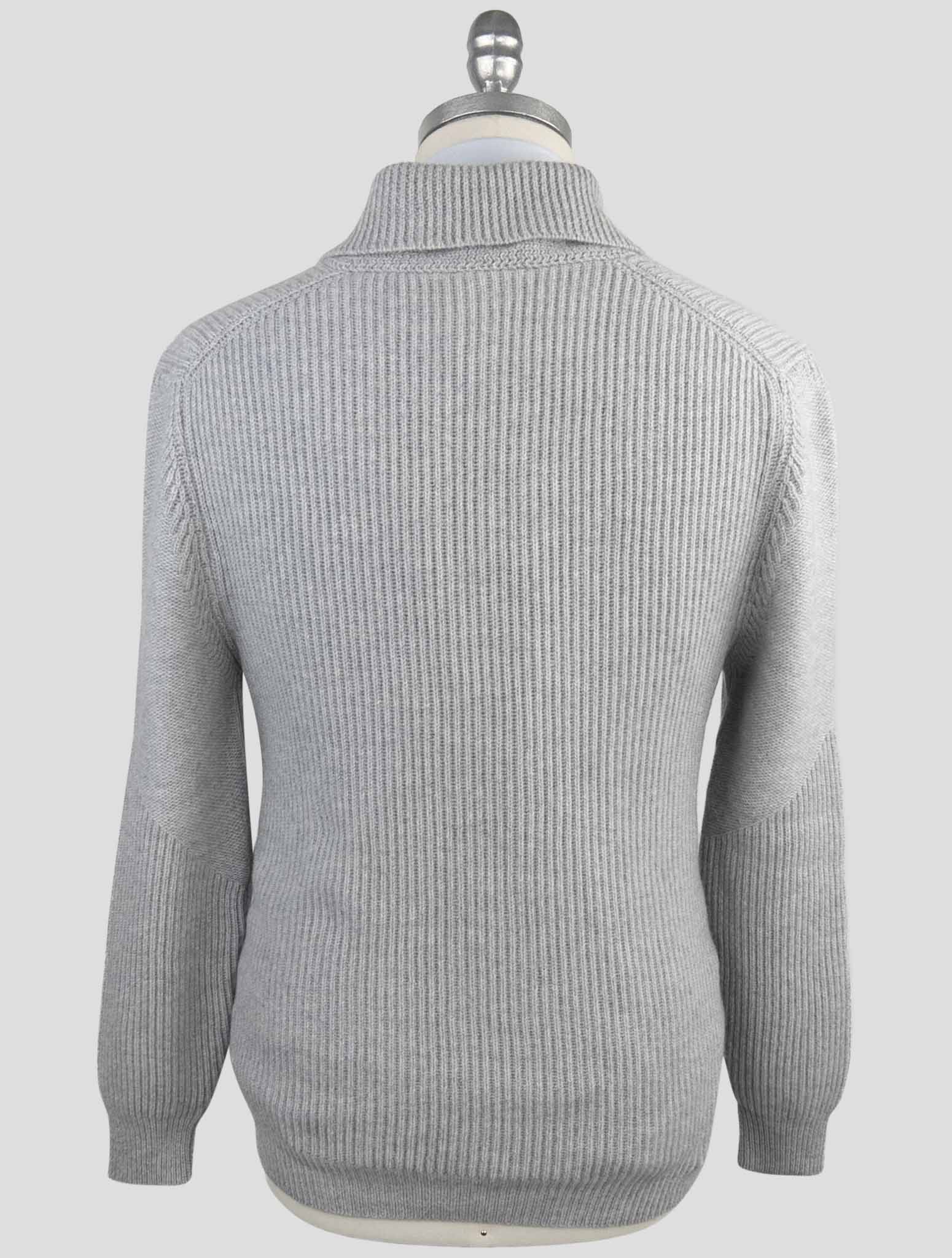 Kiton Gray Cashmere Sweater Cardigan