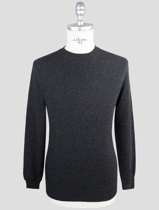 Kiton Dark Gray Cashmere Sweater V-Neck