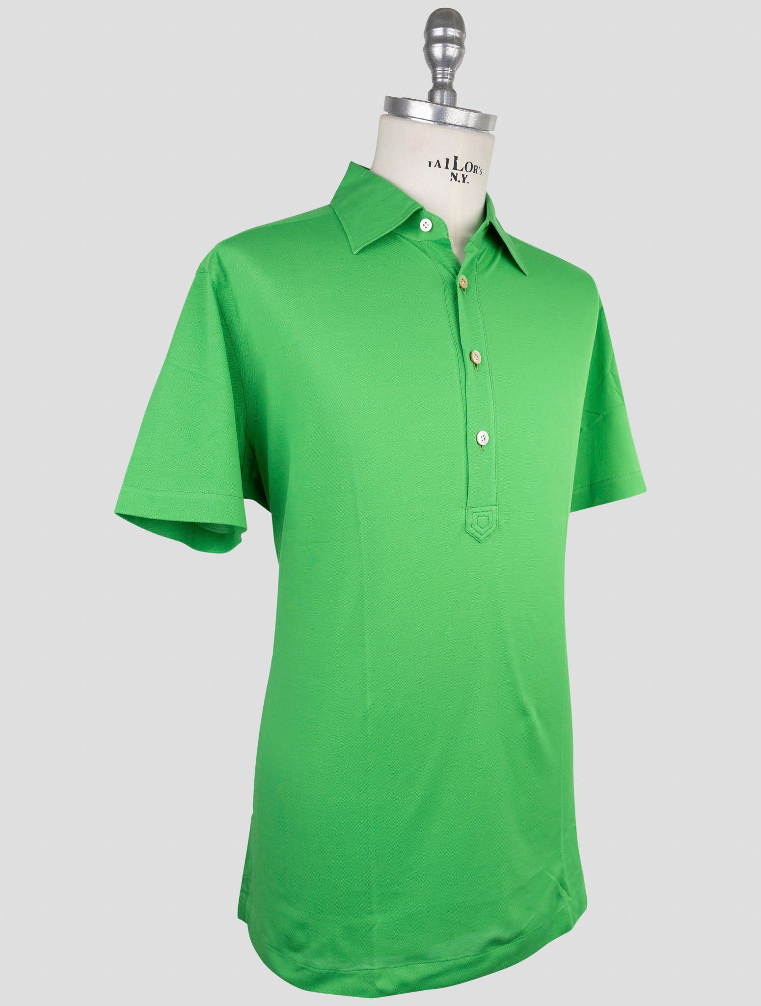 Kiton Green Cotton Polo