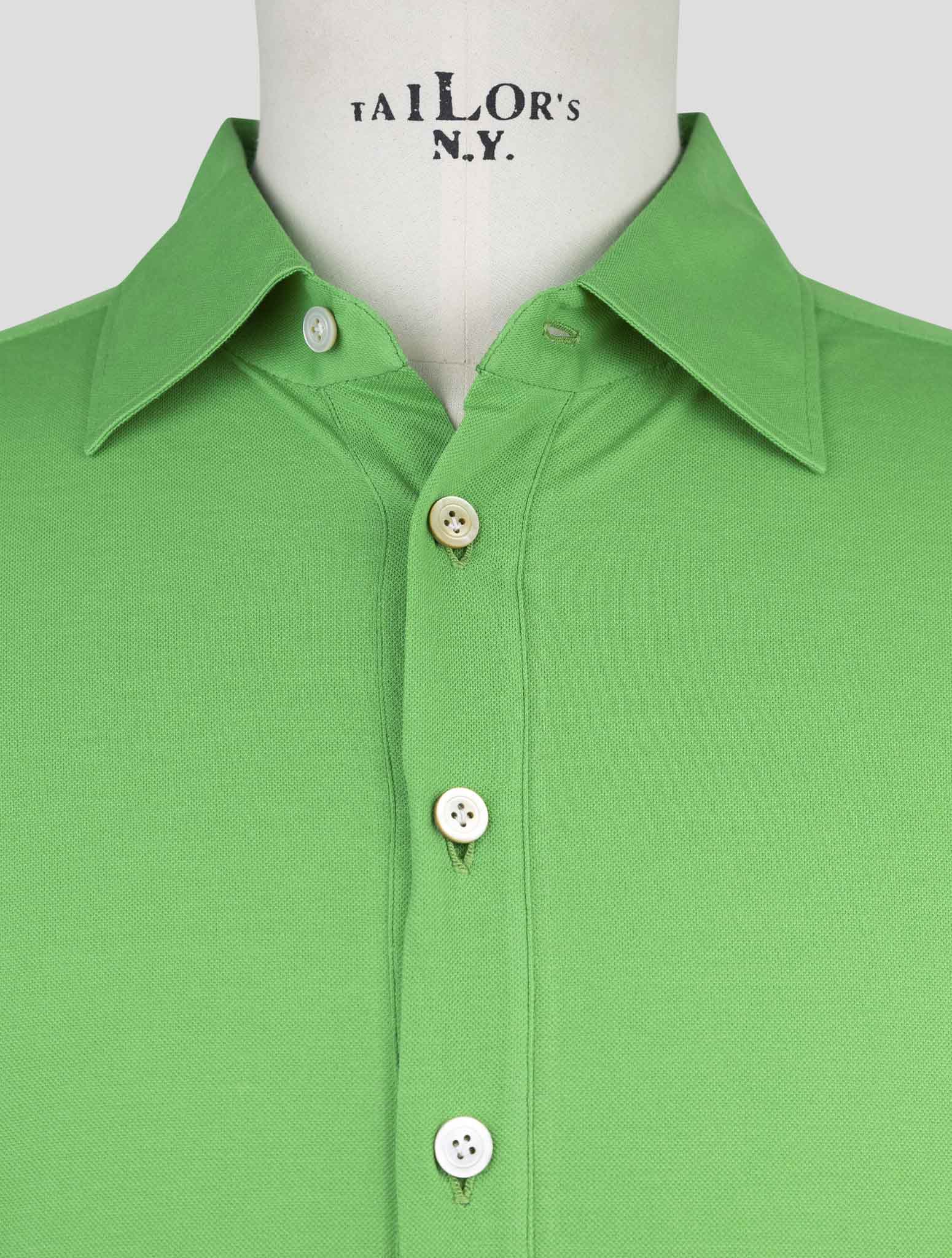 Kiton Green Cotton Polo