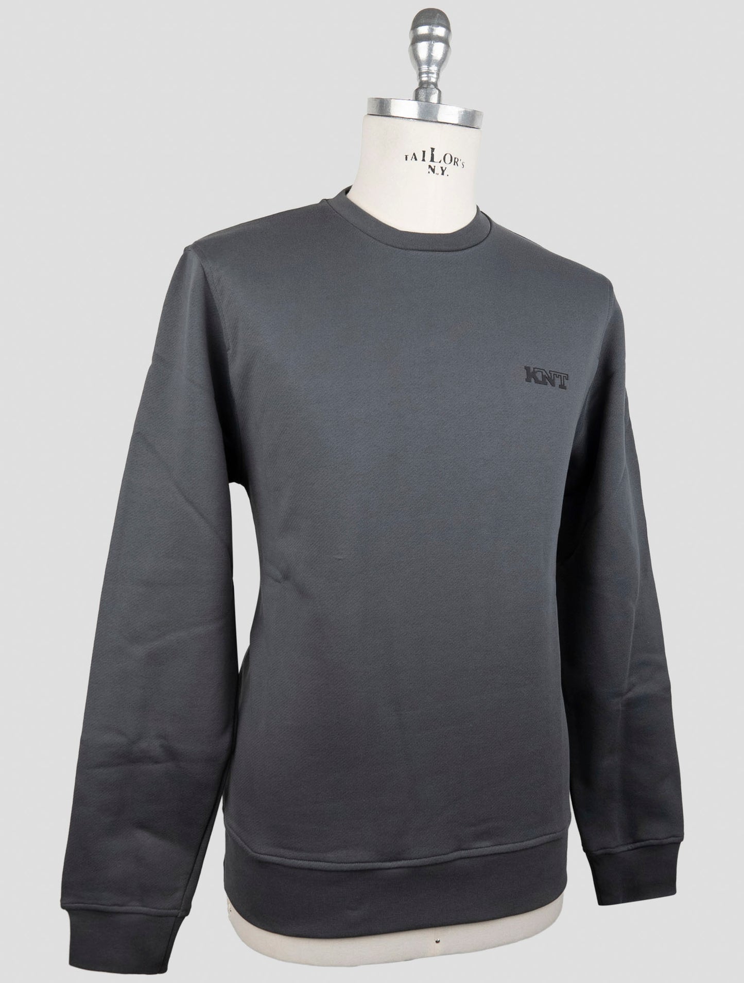 Kiton Knt Gray Cotton Sweater Crewneck
