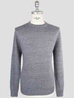Kiton Knt Gray Linen Cotton Sweater Crewneck