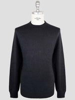 Kiton Knt Blue Linen Cotton Sweater Crewneck