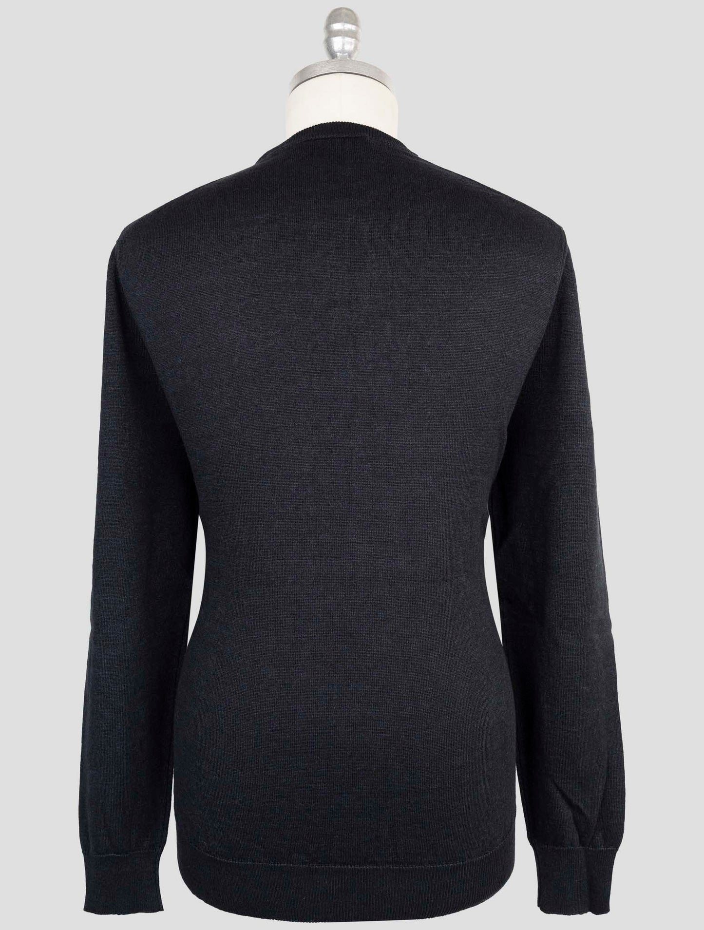 Kiton Knt Blue Linen Cotton Sweater Crewneck