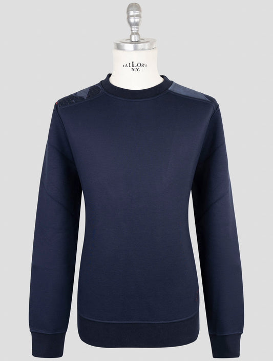 Kiton Knt Blue Viscose Ea Sweater Crewneck