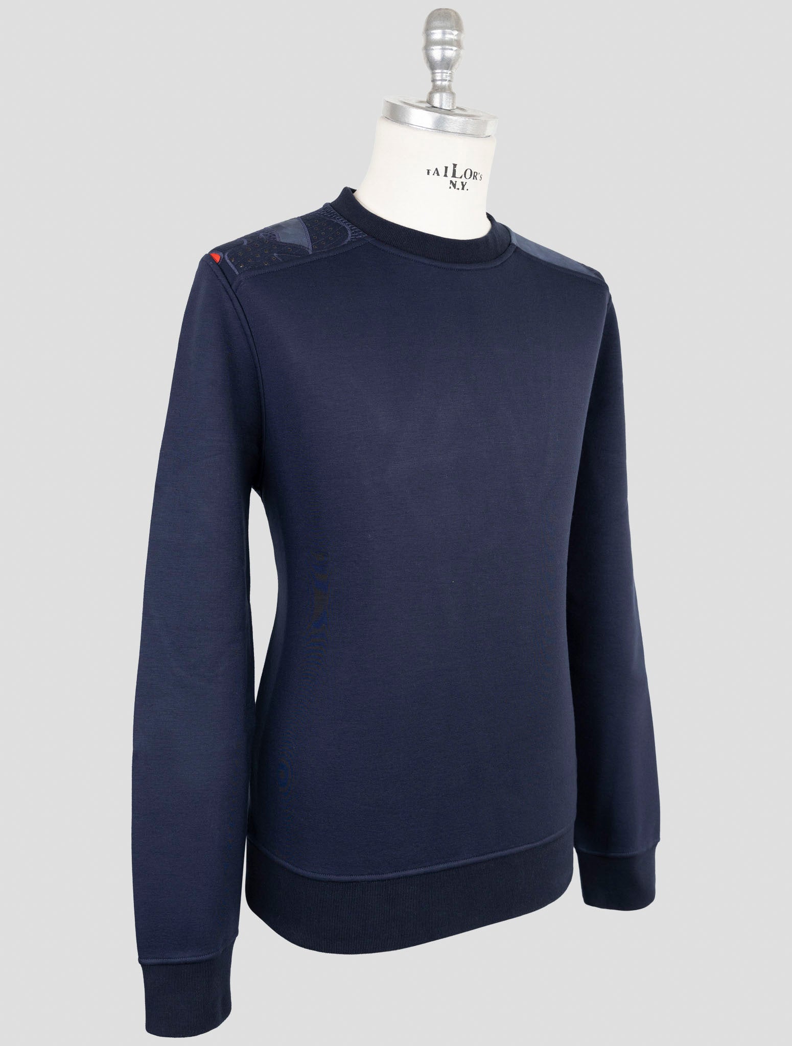 Kiton Knt Blue Viscose Ea Sweater Crewneck