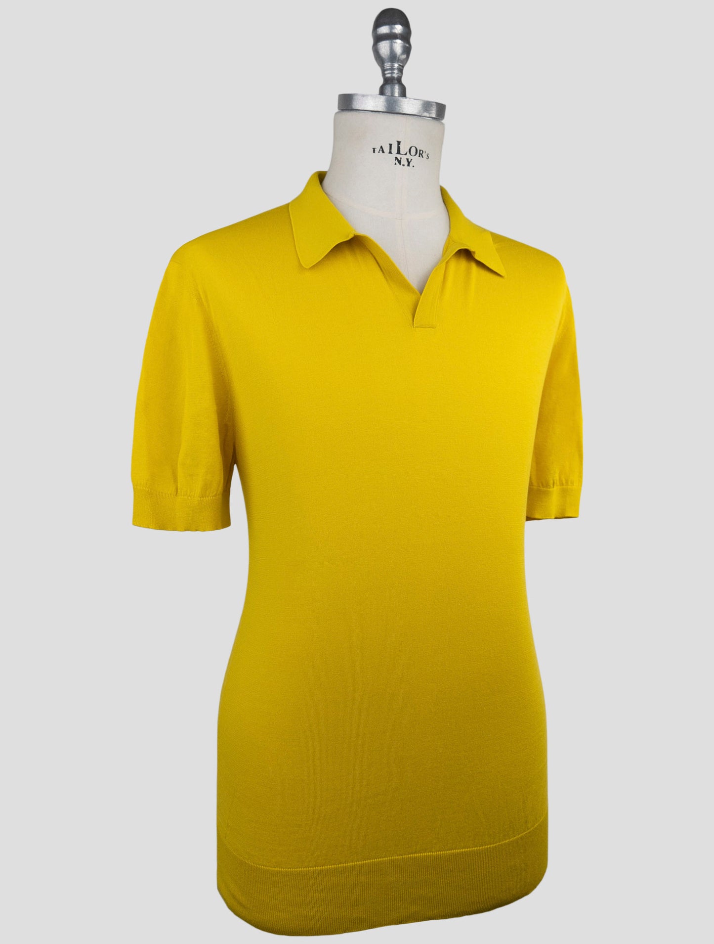 Kiton Knt Yellow Cotton Polo