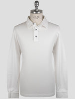 Kiton White Cotton Ea Sweater Polo