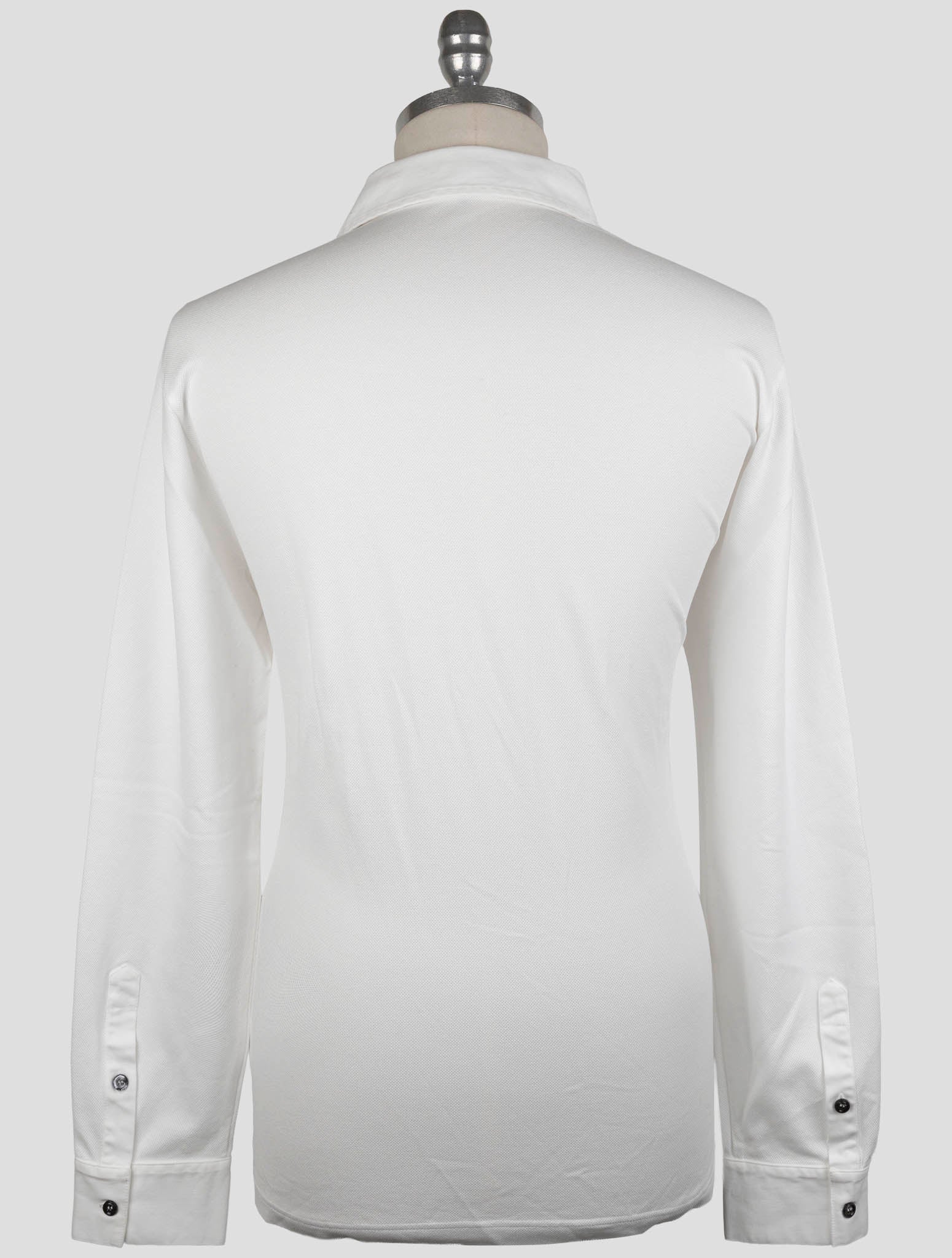 Kiton White Cotton Ea Sweater Polo