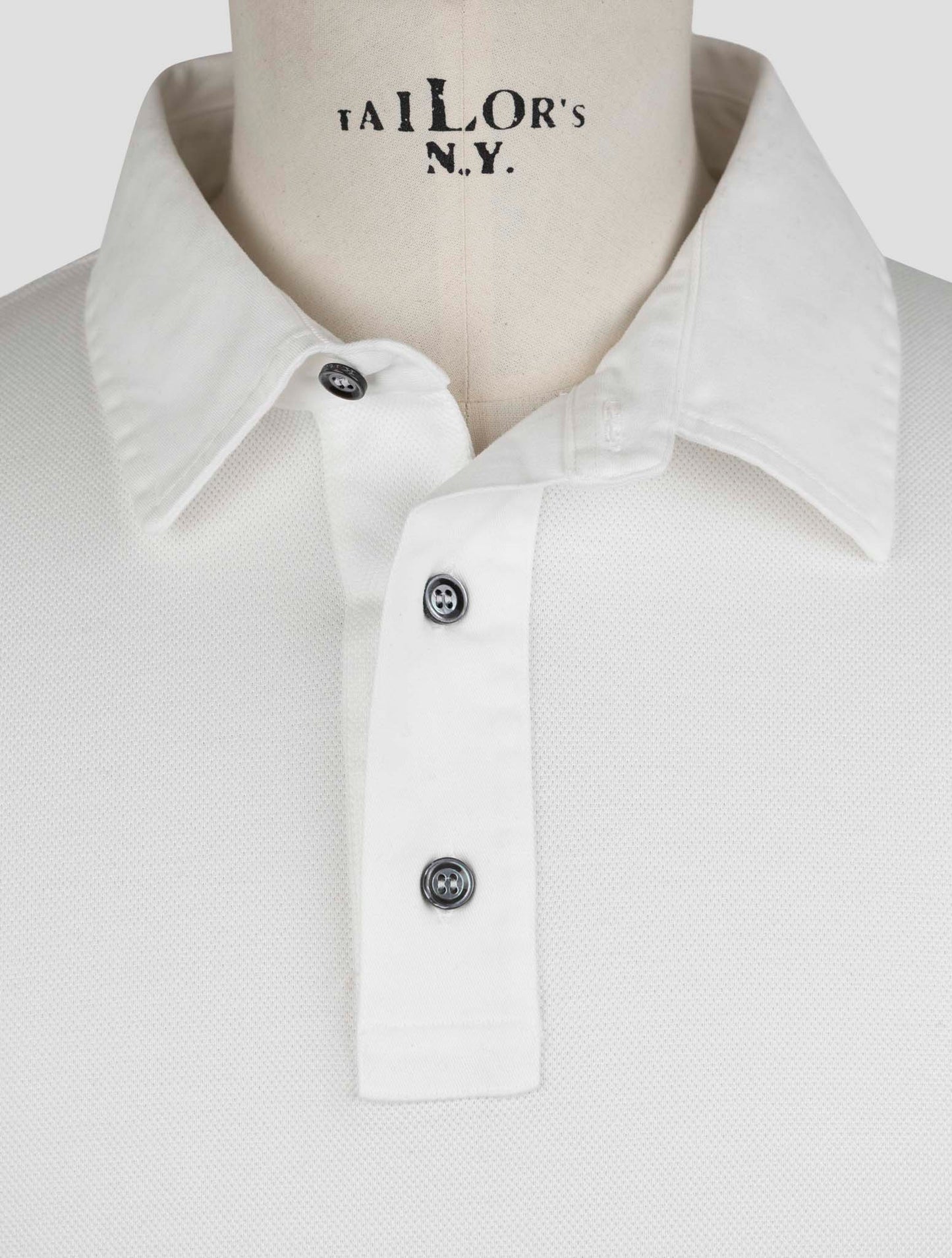 Kiton White Cotton Ea Sweater Polo