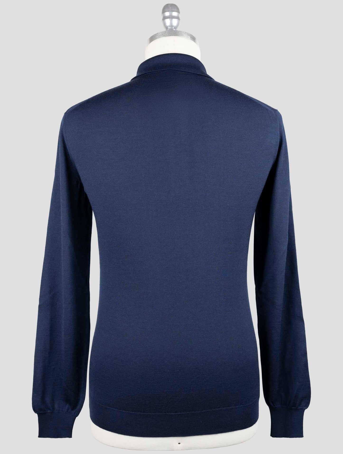 Kiton Blue Cashmere Silk Sweater Polo