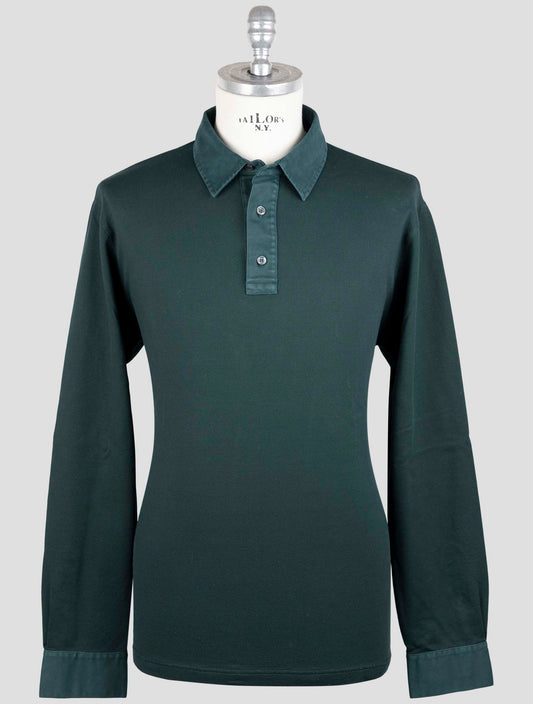 Kiton Green Cotton Ea Sweater Polo