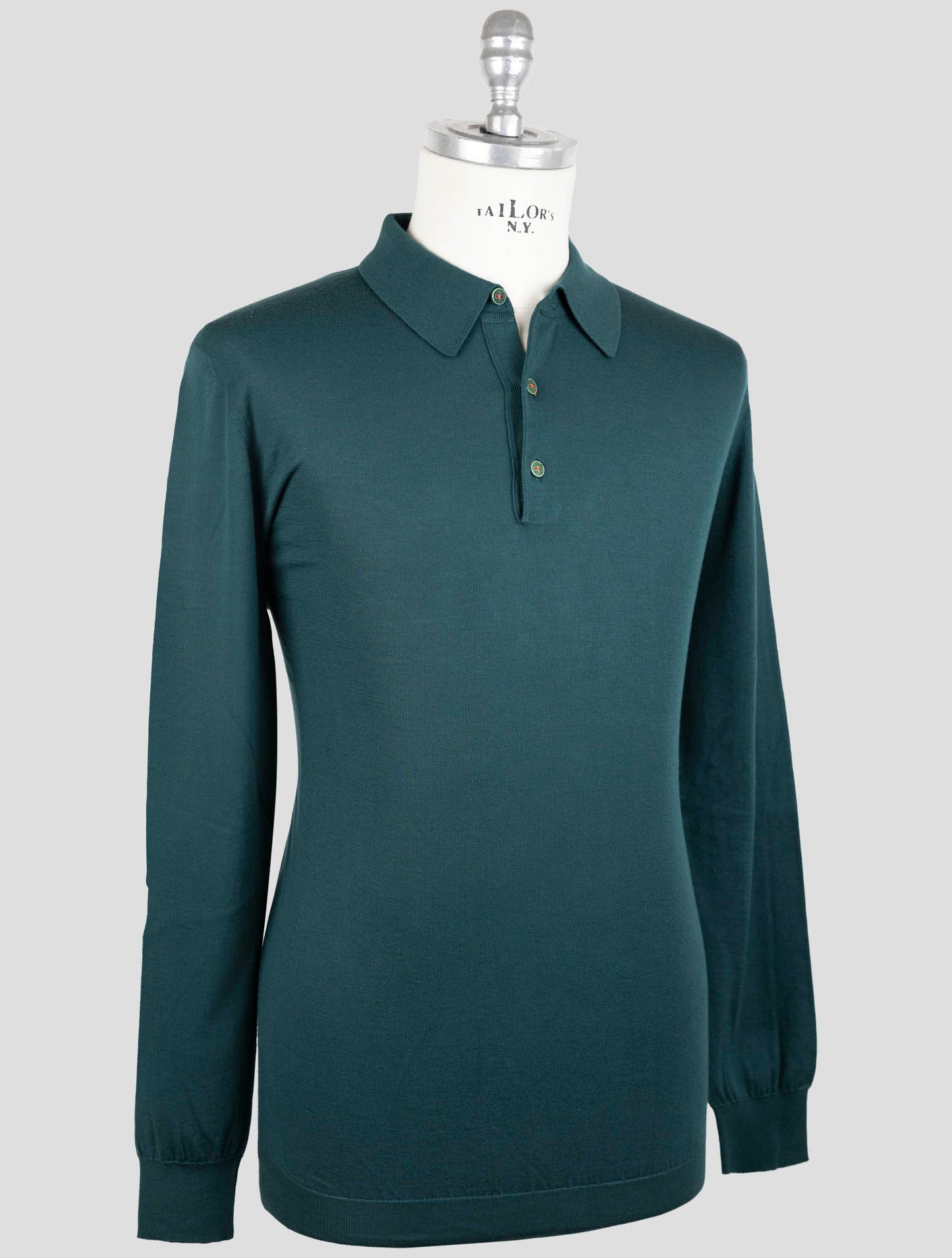 Kiton Green Cotton Sweater Polo