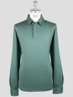 Kiton Green SilK Cotton Sweater Polo